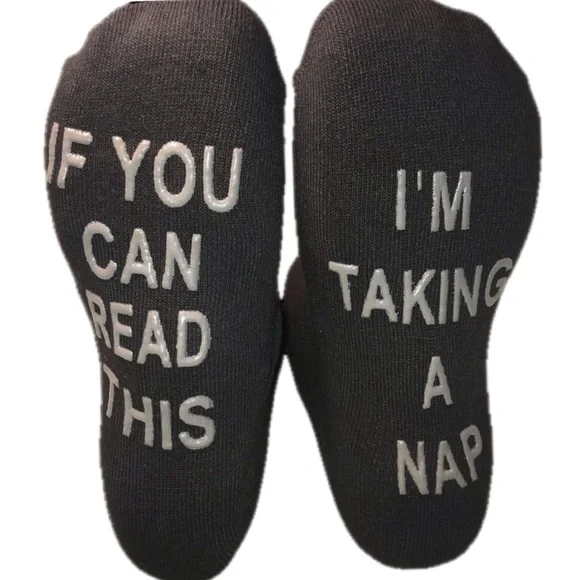 3/$25 MENS QUOTE SAYINGS SOCKS IF YOU CAN READ THIS IM TAKING A NAP SIZE… - Picture 7 of 7